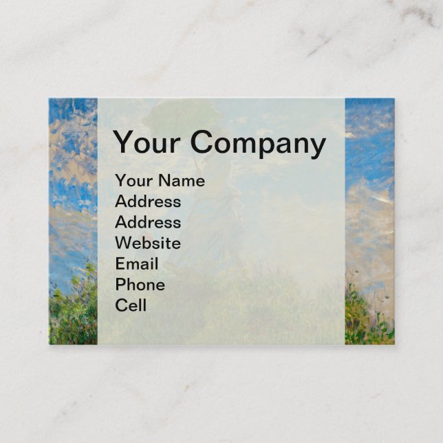 Cartão De Visita Impressionismo de Monet Woman (Frente)