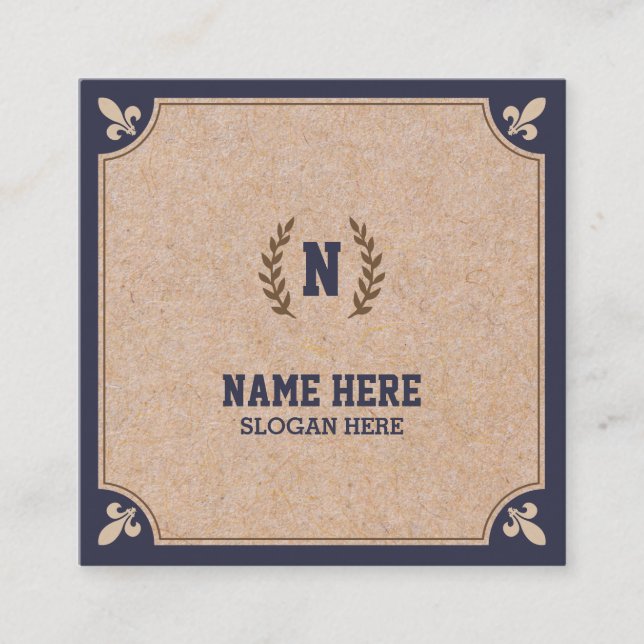 Cartão de visita IMPRESSO Kraft luxuoso do (Frente)