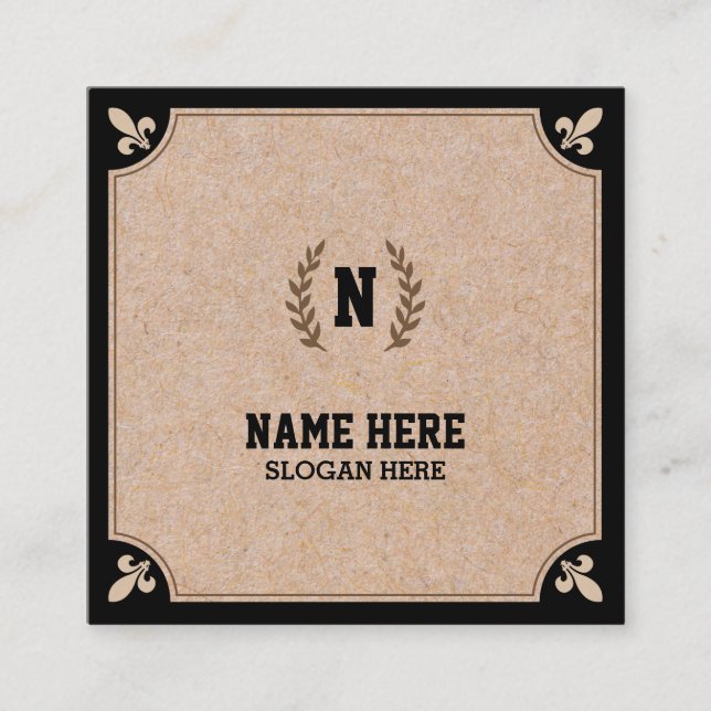 Cartão de visita IMPRESSO Kraft luxuoso do (Frente)