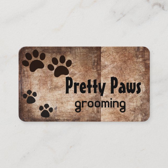 Cartão De Visita Impressões da pata (Frente)