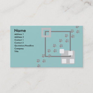 Cartão De Visita Impressões da pata