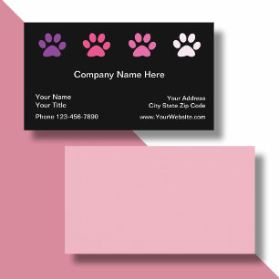 Cartão De Visita Impressões de pw do Designer de Pet Care