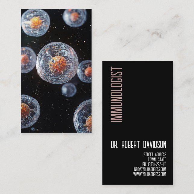 Cartão De Visita Imunologista Alergia Médico Medicina Moderna Negri (Frente/Verso)