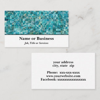 Cartão De Visita Inclinar numa piscina