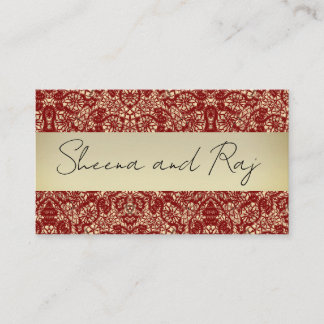 Cartão De Visita Indian Wedding Business Cards