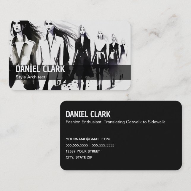 Cartão De Visita Indústria de Moda (Frente/Verso)