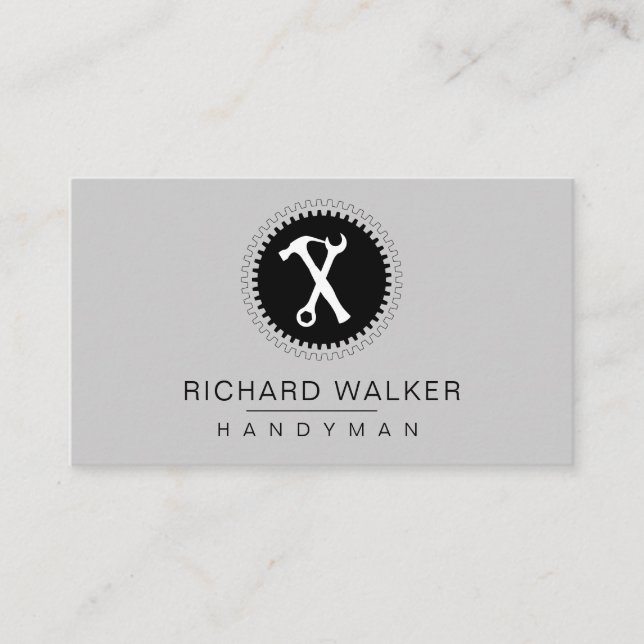 Cartão De Visita Indústria do carpinteiro do mecânico do (Frente)