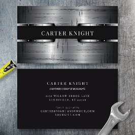 Cartão De Visita Industrial de Metal Arranhado