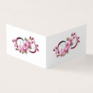 Cartão De Visita Infinidade com Flores de Flor Sakura