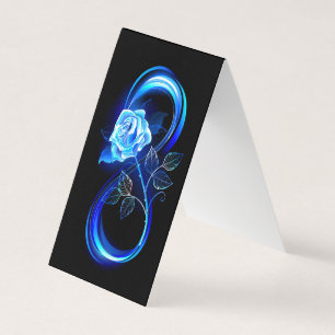 Cartão De Visita Infinito brilhante com rosa azul