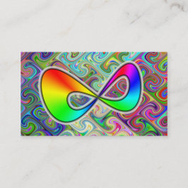 Cartão de visita infinito do arco-íris