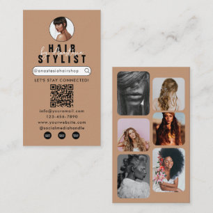 Cartão De Visita Influencer Beauty Salon Hair Makeup Fotografias