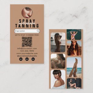 Cartão De Visita Influenciador Beauty Spray Tanning Salon Tan Fotos