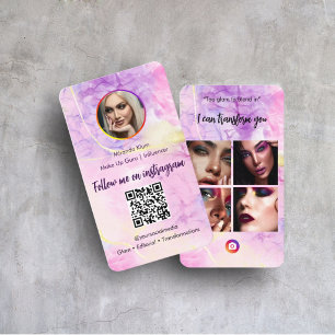 Cartão De Visita Influenciador de Mídia Social Estilista de Maquiag