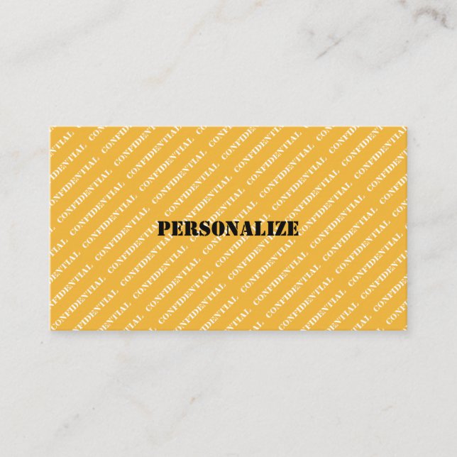 Cartão De Visita Informações Confidenciais do Recrutador das Forças (Frente)