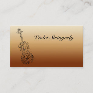 Cartão De Visita Informações de contacto do violinista