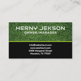 Cartão De Visita Informações de Contato de Grass de Cuidados Lançad