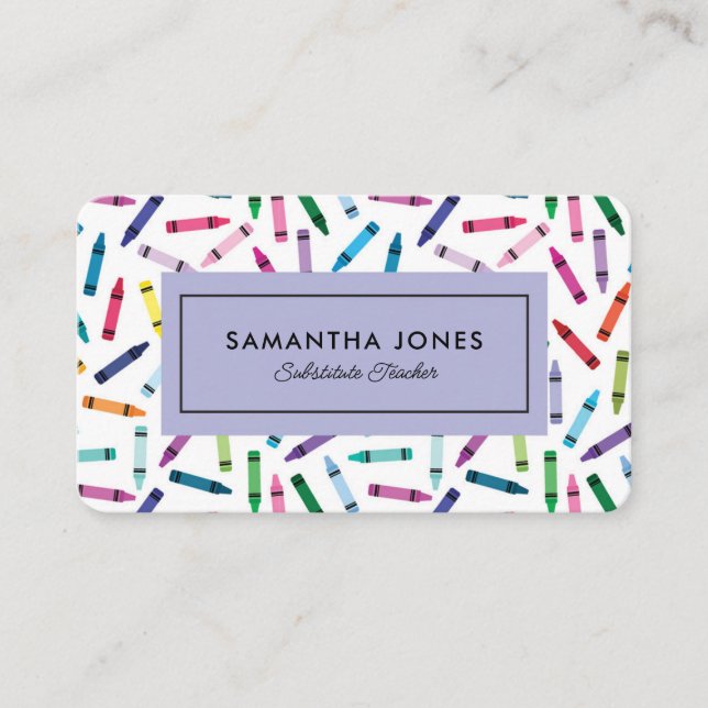 Cartão De Visita Informações de Contato do Professor Substituto dos (Frente)