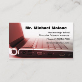 Cartão De Visita Informações do professor do técnico do teclado do 