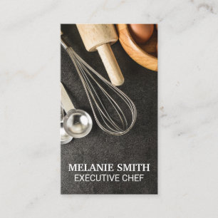 Cartão De Visita Ingredientes e ferramentas para cozinhar