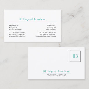 Cartão De Visita Iniciais