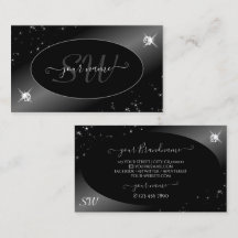 Iniciais de Joias de Estrelas de Prata Negra de Lu