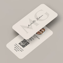 Cartão De Visita Iniciais Mínimas Marketing Profissional Areia Foto