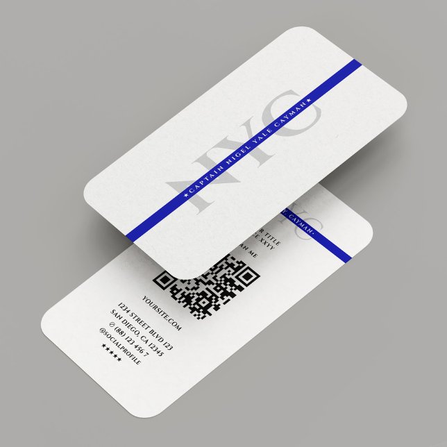Cartão De Visita Iniciais Mínimos Limpos da Polícia de Lei de Linha (Clean Minimal Blue Line Law Police Initials Business Card
)