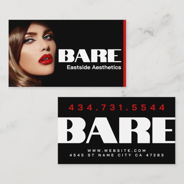 Cartão De Visita Injetor de estética MediSpa (Frente/Verso)