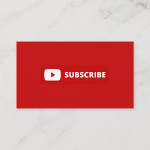 Cartão De Visita Inscreva-se no Youtube Youtuber