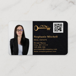 Cartão De Visita Inserir Código QR do House do Realtor de Imóveis d