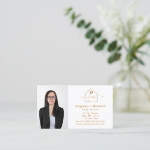 Cartão De Visita Inserir Elemento de Chave do Imobiliário de Foto D