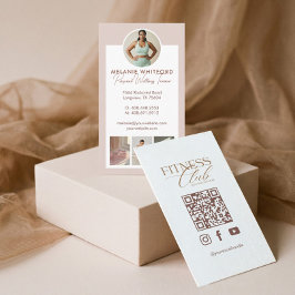 Cartão De Visita Instagram Fitness Personal Trainer Photo QR Code