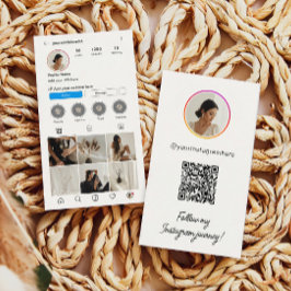 Cartão De Visita Instagram Leve Tema QR Código 7 Foto Mídia Social