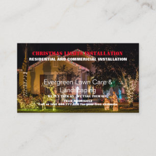 Cartão De Visita Instalação de Fotos de Luzes de Natal