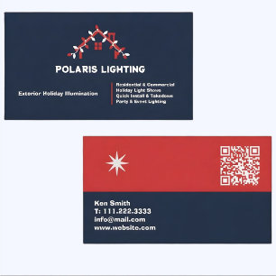 Cartão De Visita 🎄✩ ₊˚🦌⊹♡ Instalação de Luzes de Natal QR