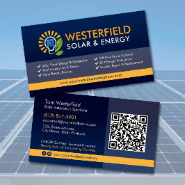 Cartão De Visita Instalação Moderna Profissional de Painel Solar