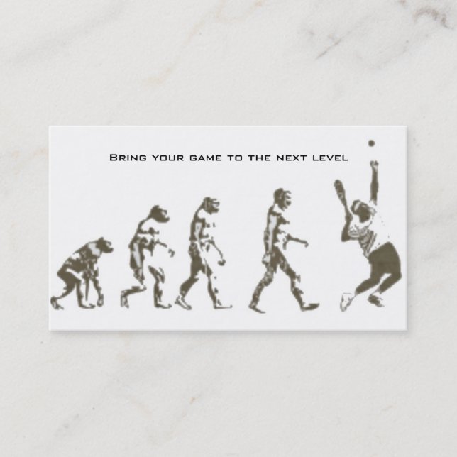 Cartão De Visita Instrução do tênis (Frente)