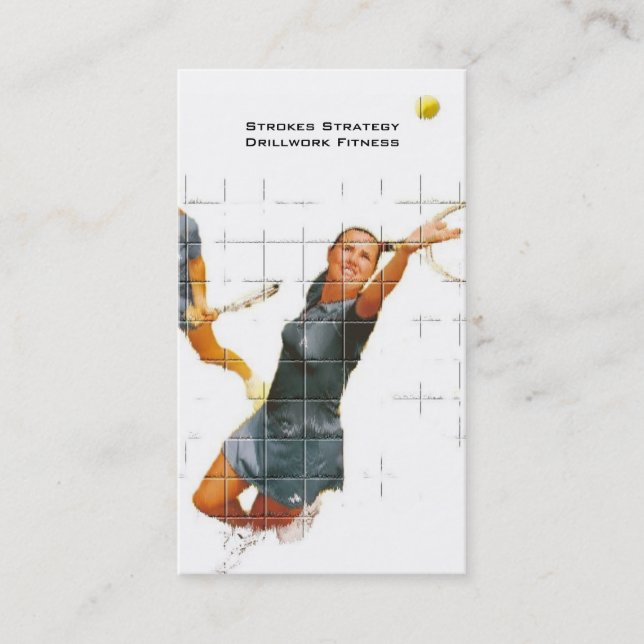 Cartão De Visita Instrução do tênis (Frente)