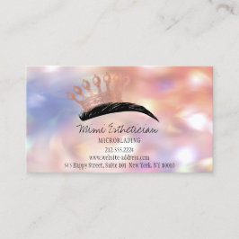 Cartão De Visita Instruções após tratamento Hologaph do Rosa da sob