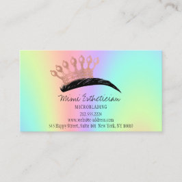 Cartão De Visita Instruções após tratamento Holograp do Rosa da Cor