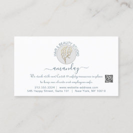 Cartão De Visita Instruções de acompanhamento Lash Logotipo branco 