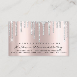 Cartão De Visita Instruções de acompanhamento Lash Ramal Cinzas Dri
