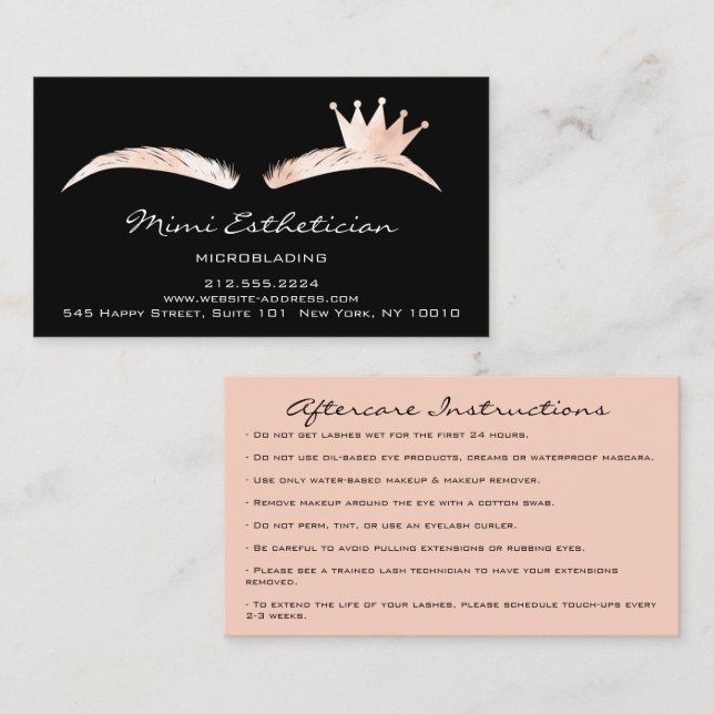 Cartão De Visita Instruções de acompanhamento Microlâmina de logoti (Frente/Verso)