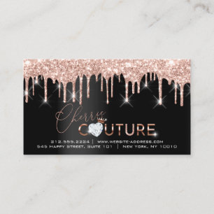 Cartão De Visita Instruções de Cuidados Lash Rosa Dourado Drives