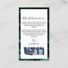 Cartão De Visita Instruções de lavagem tropical em macaco escuro