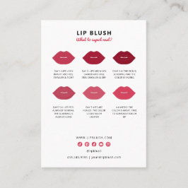 Cartão De Visita Instruções de PMU para o Lip Blush