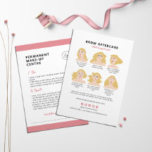 Instruções de pós-cuidados permanentes de maquilha