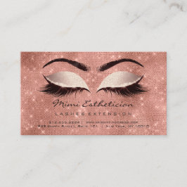 Cartão De Visita Instruções Depois do Cuidado Trava Lashes Glitter