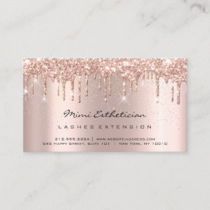 Cartão De Visita Instruções depois do tratamento Lash Rosa Spark Dr